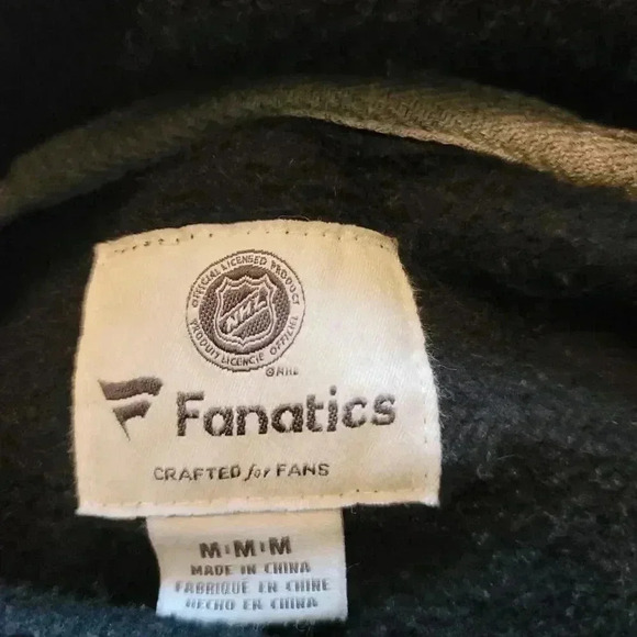 Fanatics San Jose Sharks Medium Pullover Hoodie Black Unisex - Picture 8 of 10